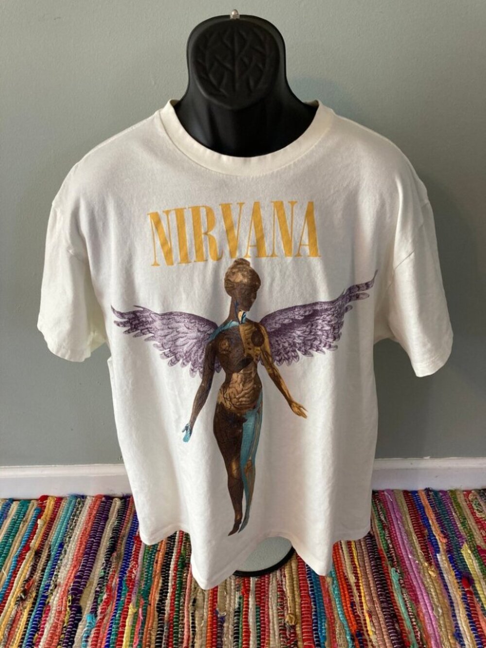1993 Nirvana In Utero Band Shirt Vintage 90s Concert Tour Kurt Cobain Large